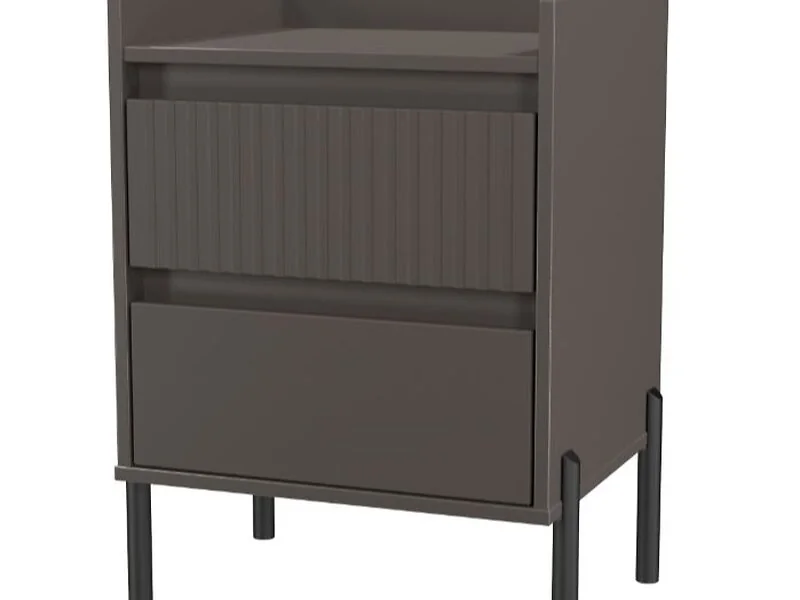 Modern Bedside Table with Textured Drawer Fronts