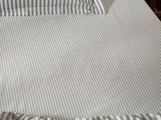 Yard Hebden narrow stripe 100% cotton fitted bed sheet