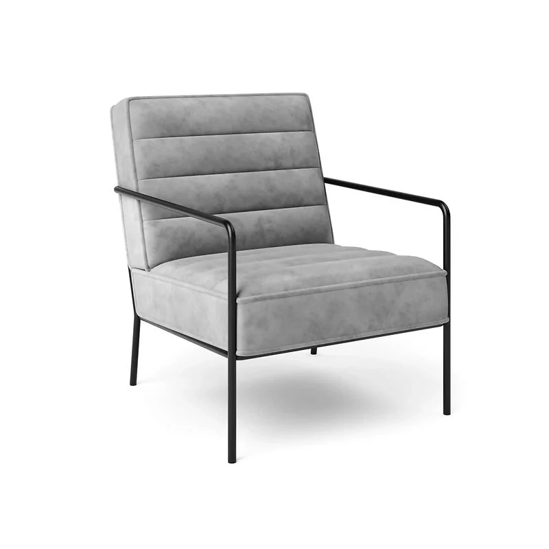 Alphason Bookham Accent Chair in Grey Velvet view 6