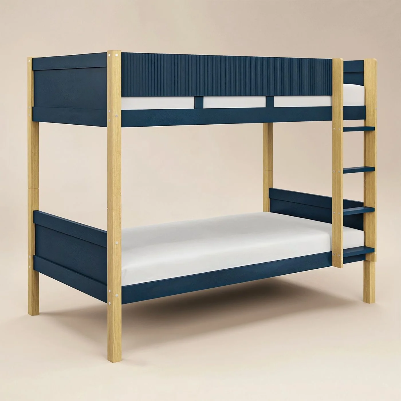 Flair Mateo Detachable Ribbed Bunk Bed Oak & Navy image 4