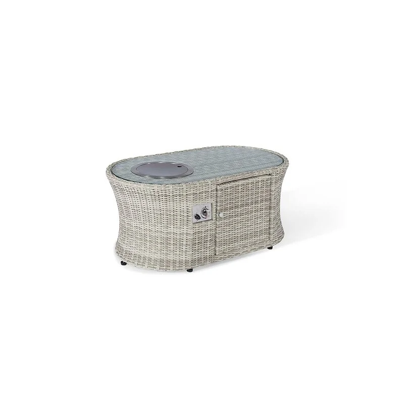 Maze Rattan Oxford 2 Seat Rattan Sofa Set - With Fire Pit Coffee Table image 8