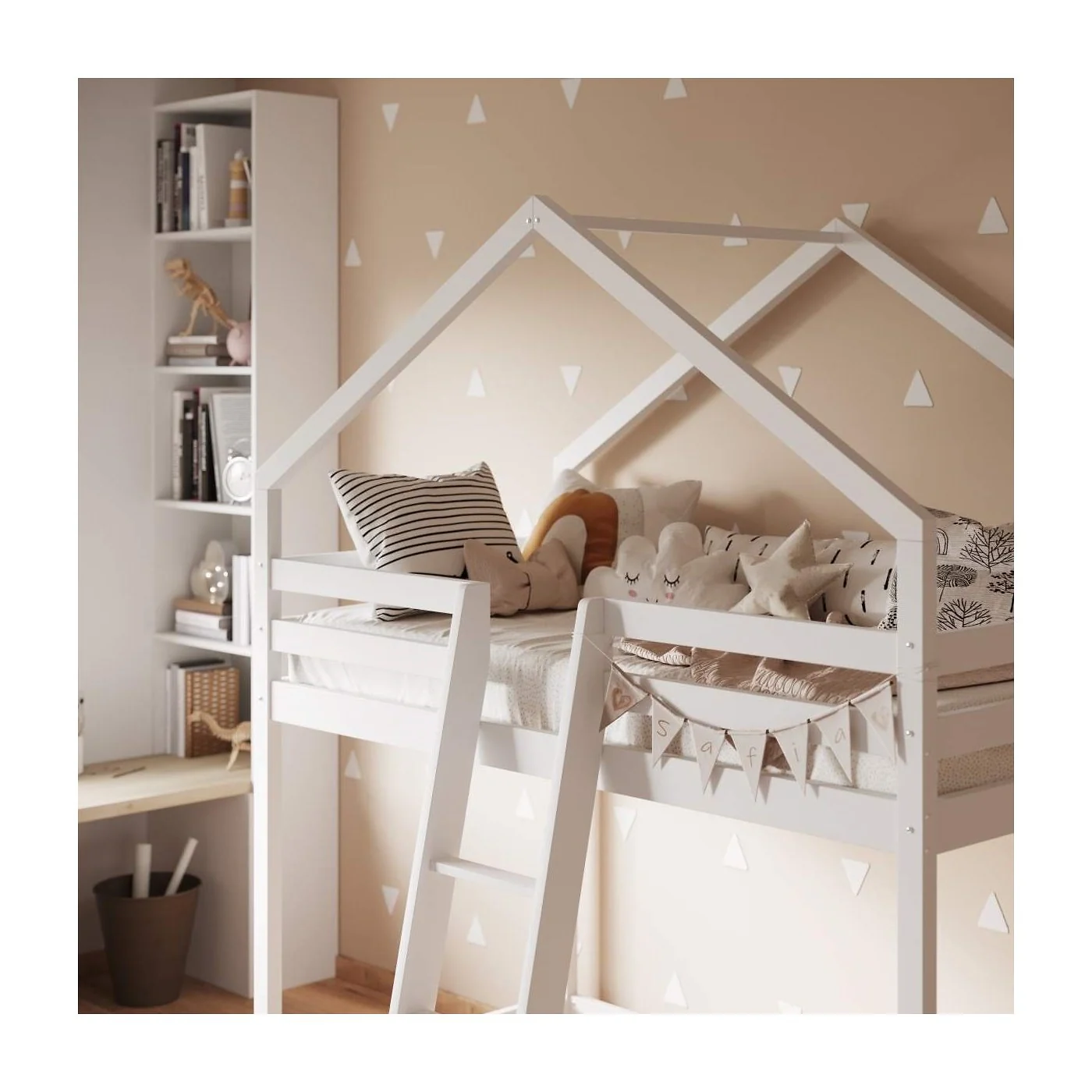 Flair Nook House Mid Sleeper Bed White image 5