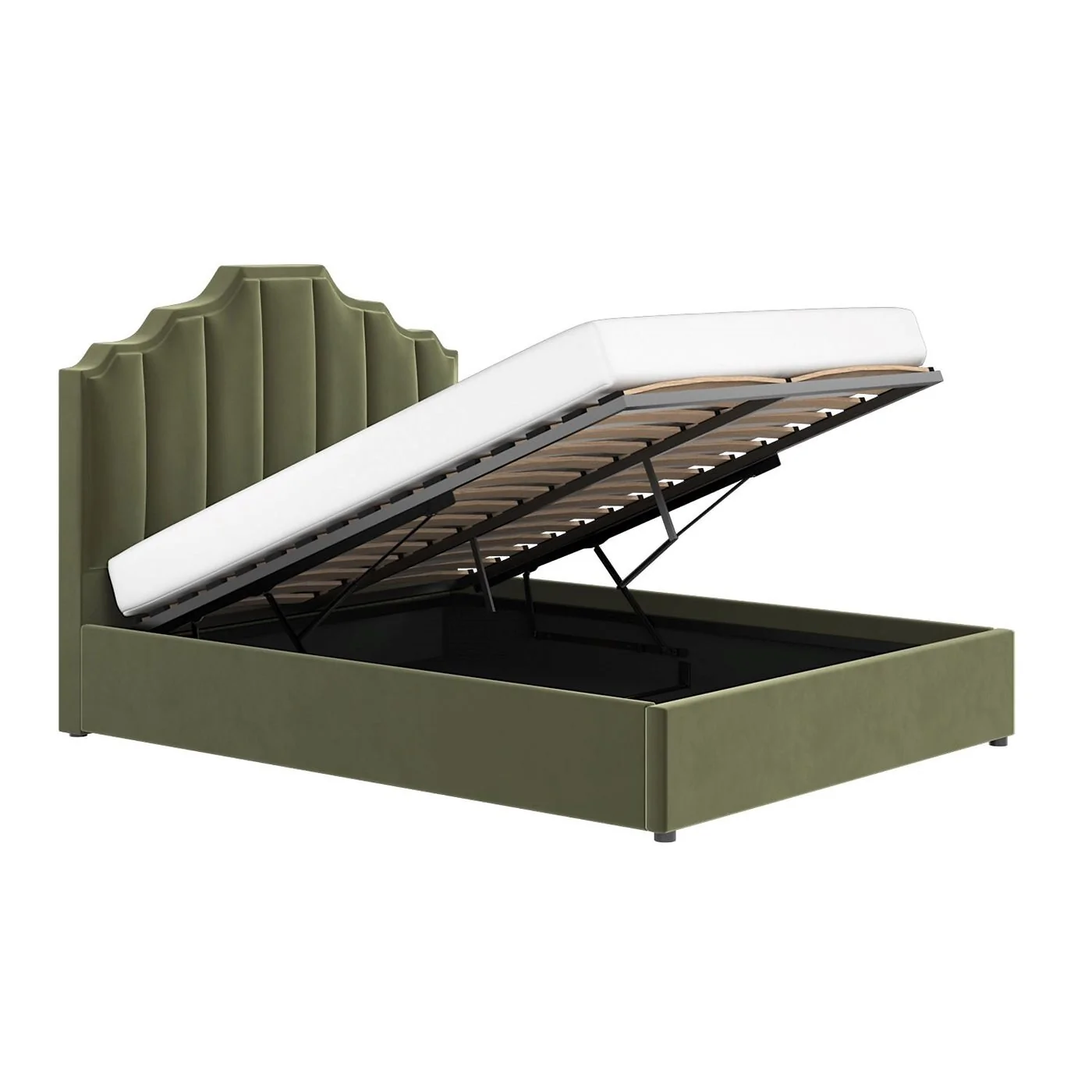 Flair Margot Ottoman Bed Green Velvet image 4