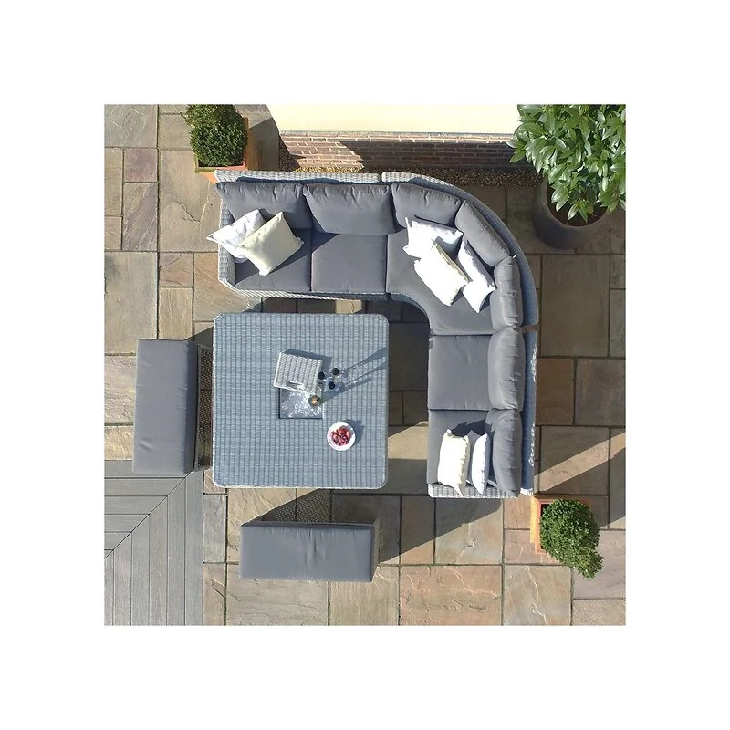 Maze Rattan Ascot Deluxe Corner Dining Set with Rising Table & Ice Bucket image 2
