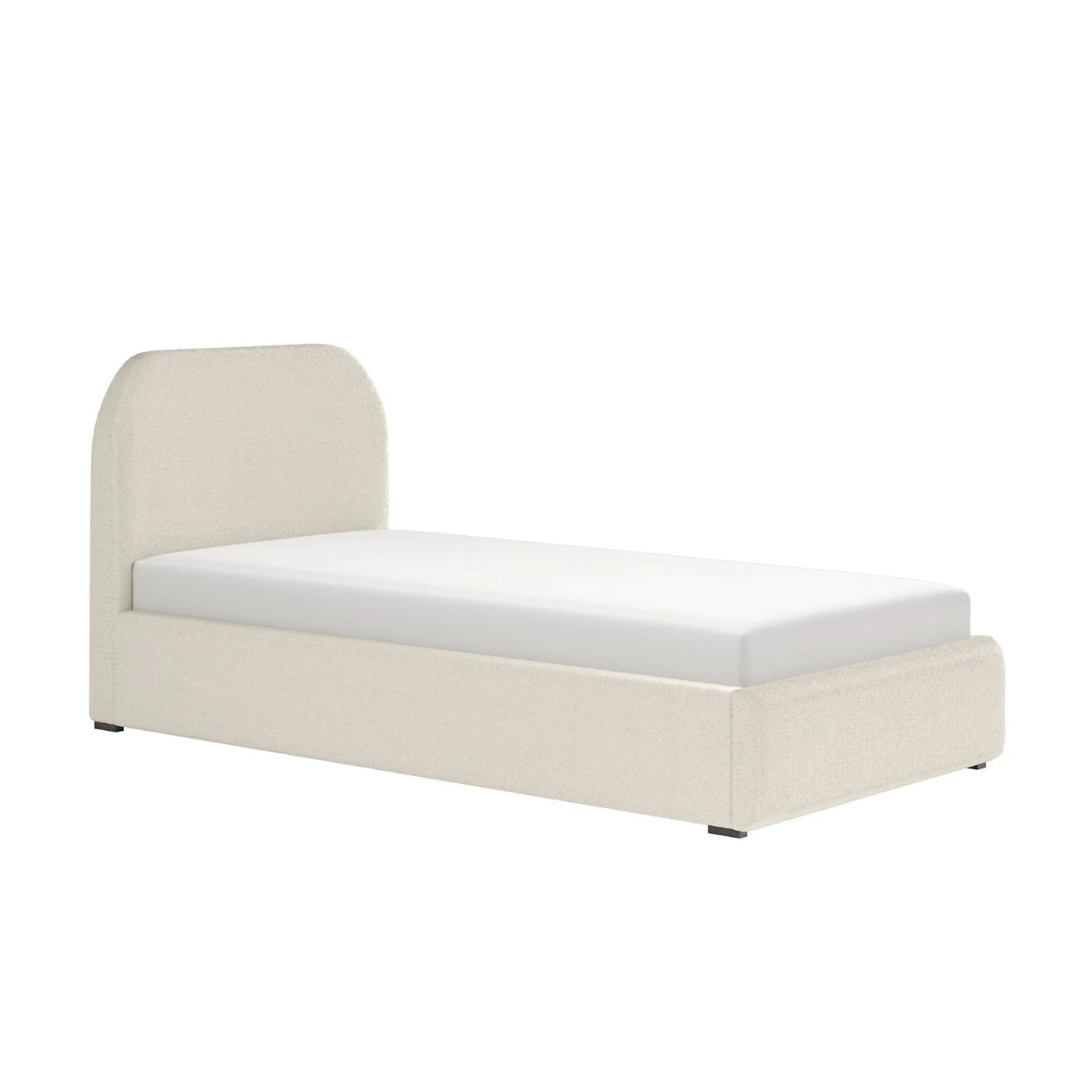 Flair Alba Single Ottoman Bed Cream Boucle Fabric image 4