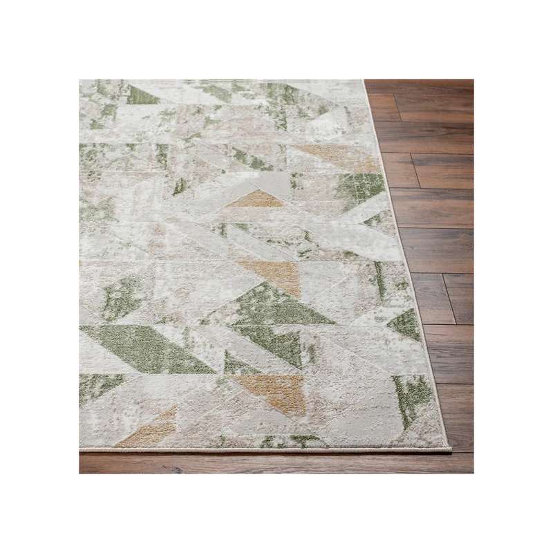 Livabliss San Francisco Modern Geometric Area Rug Sage Green & Neutral image 3