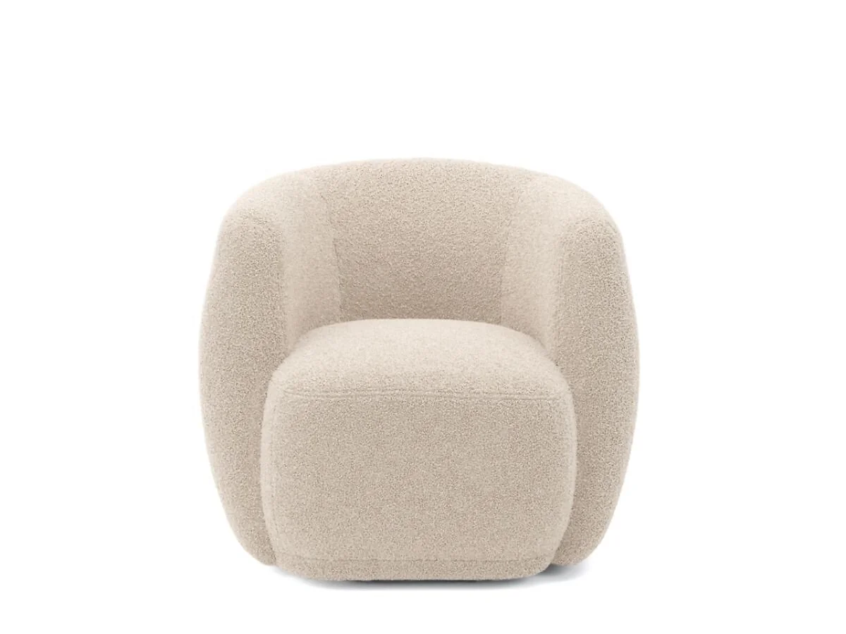 Clay sherpa tub chair with wide seat - cutout