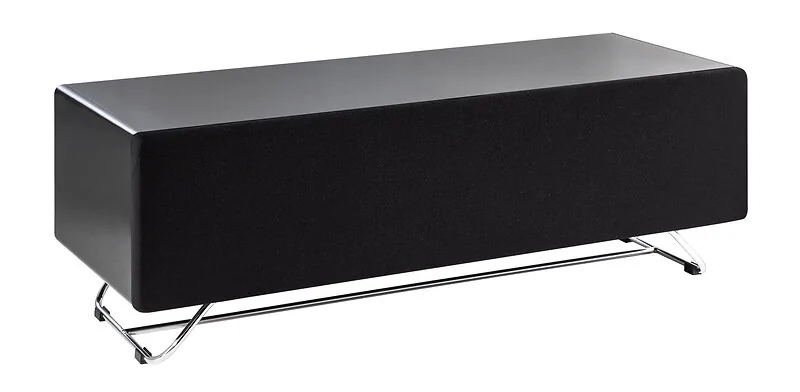 Dorel Chromium TV Stand with 1 Flap in Black (CRO2-1200CPT-BK)