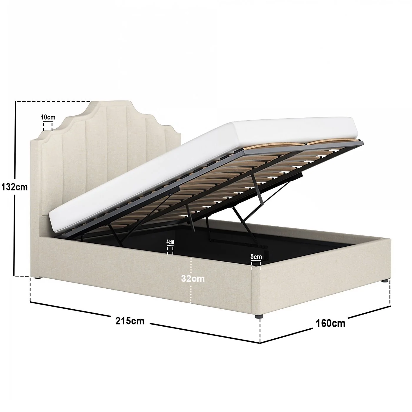 Flair Margot Ottoman Bed Beige Fabric image 6