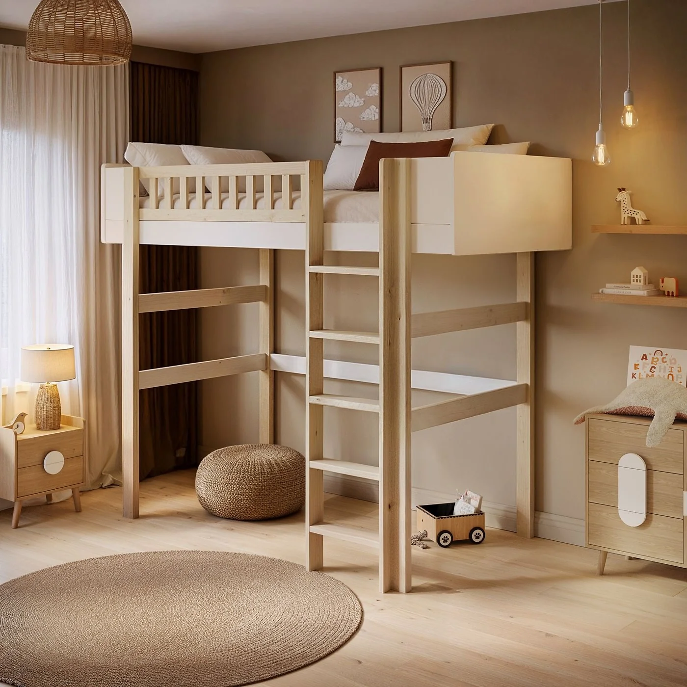 Noomi Kayla High Sleeper Bed White (FSC-Certified) image 2
