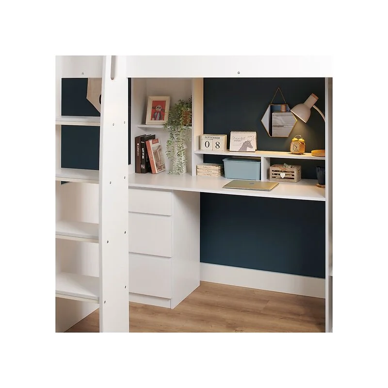 Harper High Sleeper Bed with Desk Wardrobe and Storage image 5