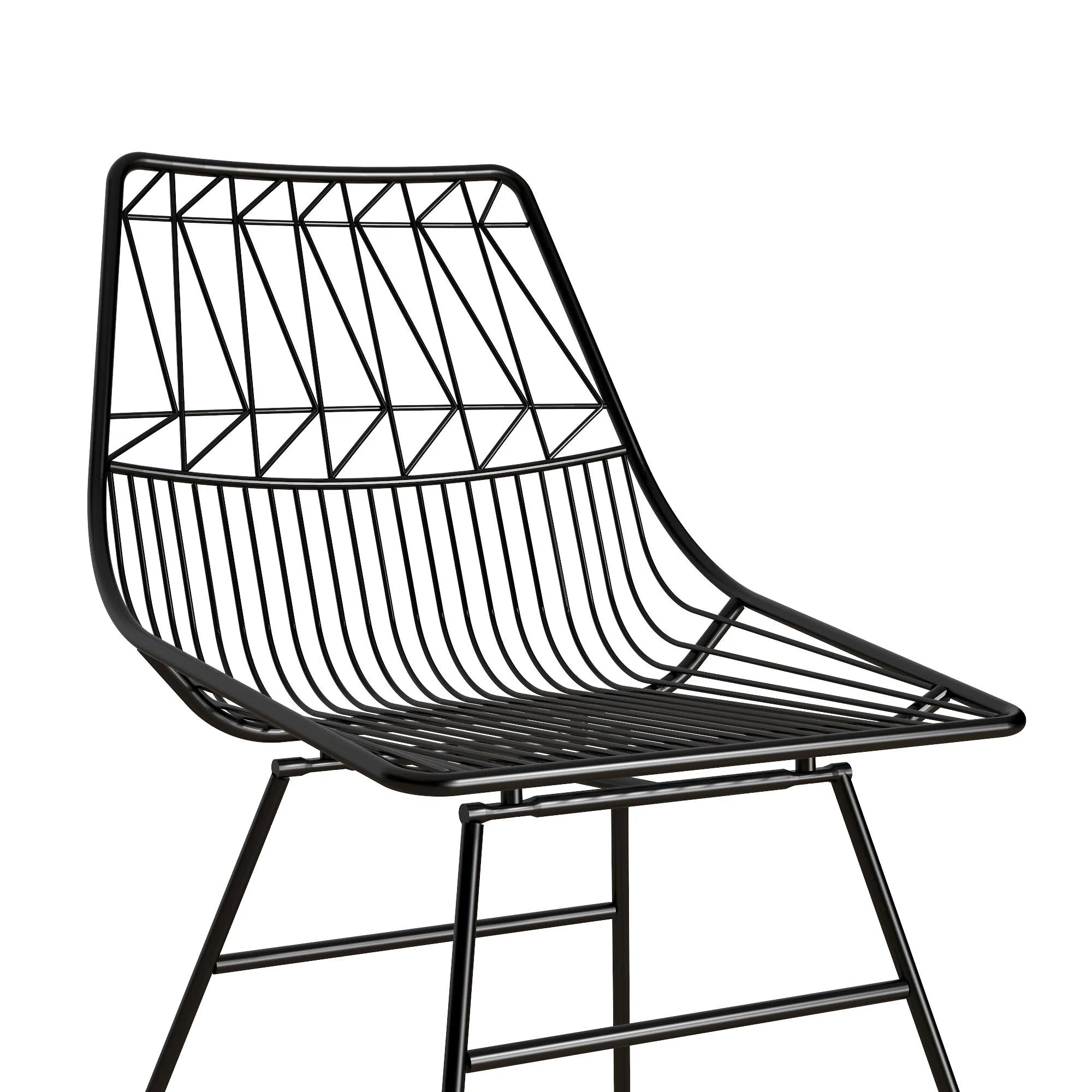 Dorel Astrid Wire Metal Dining Chair Black view 6