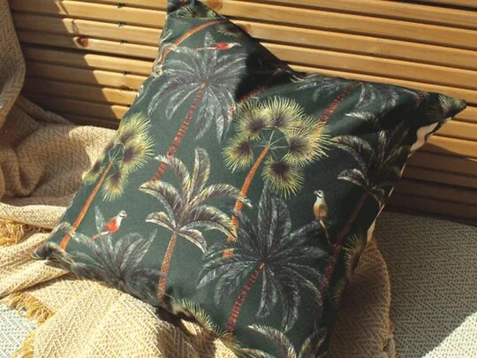 Evans Lichfield Palms 43 x 43cm Outdoor Cushion Polyester
