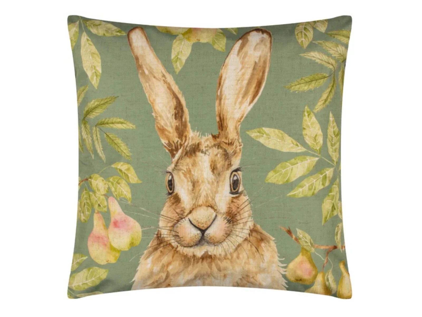 Evans Lichfield Grove Hare 43 x 43cm outdoor cushion with watercolour hare design