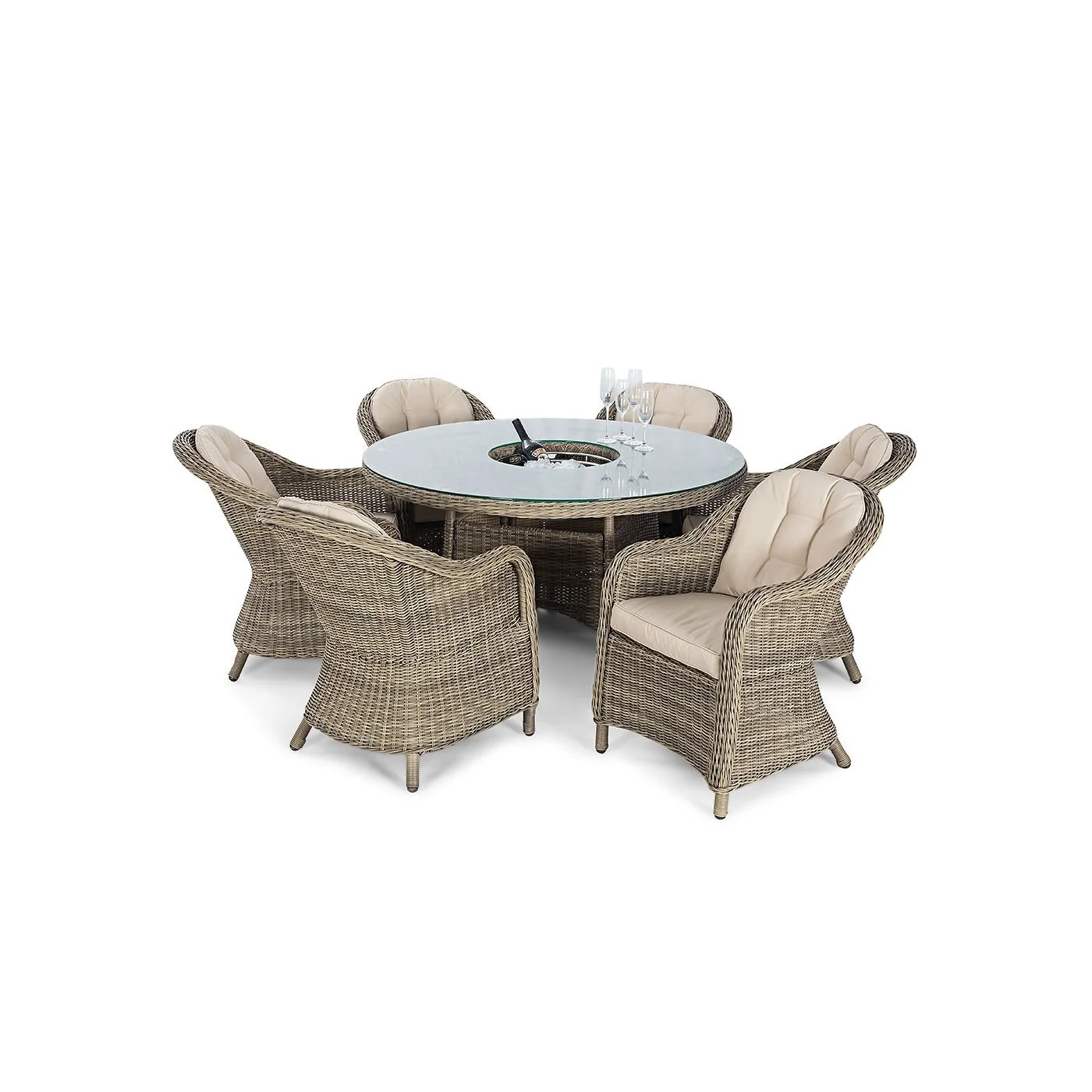 Maze Rattan Winchester Round Ice Bucket Dining Set image 6