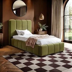 SOLACE+CO Emilie Single Ribbed Ottoman Bed