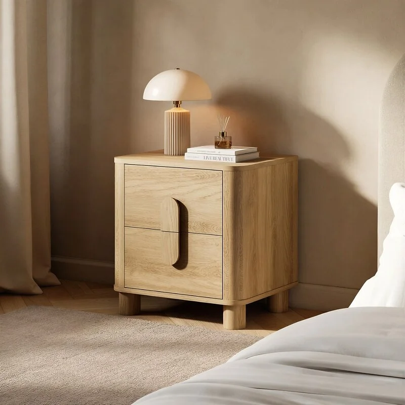 SOLACE+CO Remington Curved 2 Drawer Bedside Table - Set of 2 – view 5