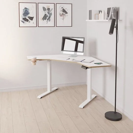 Koble Gino Height Adjustable Corner Desk With Wireless Charging