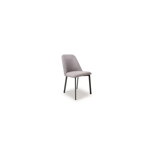 Linden Linen Effect Light Grey Dining Chair (2 Pack)