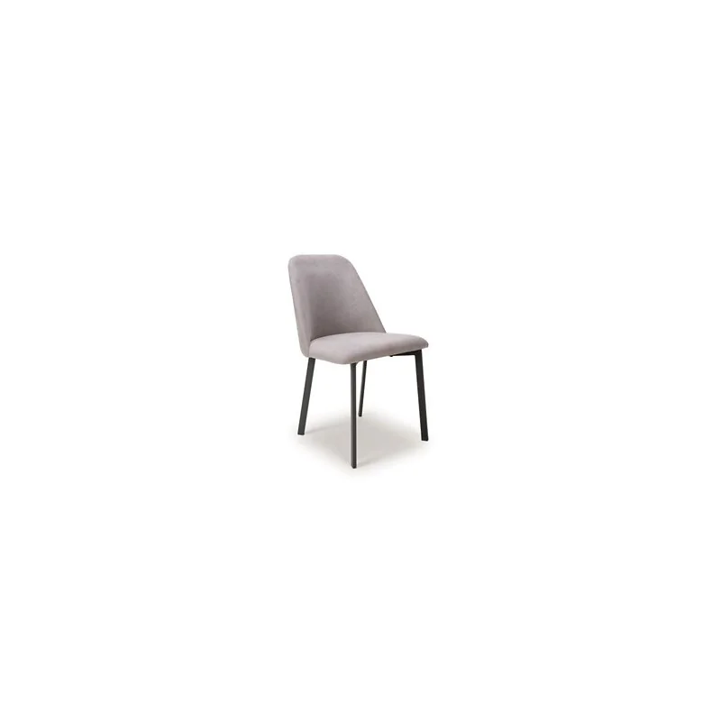 Linden Linen Effect Light Grey Dining Chair (2 Pack)