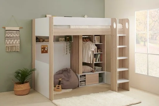 Flair Hampton High Sleeper with Wardrobe & Storage