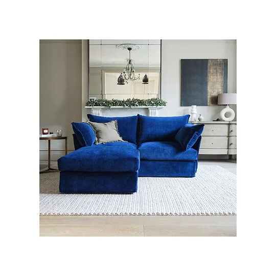 Swyft Sofa in a Box Model 06 Modular Royal Velvet 2 Seater Sofa with Chaise
