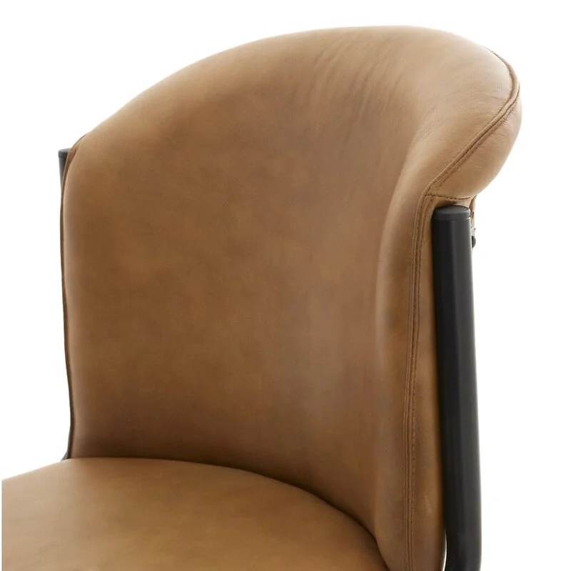 Billy Leather Curved Dining Chair image 5