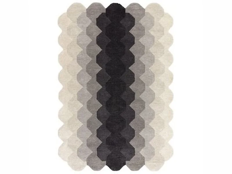 Asiatic London Hive Rug Charcoal Wool