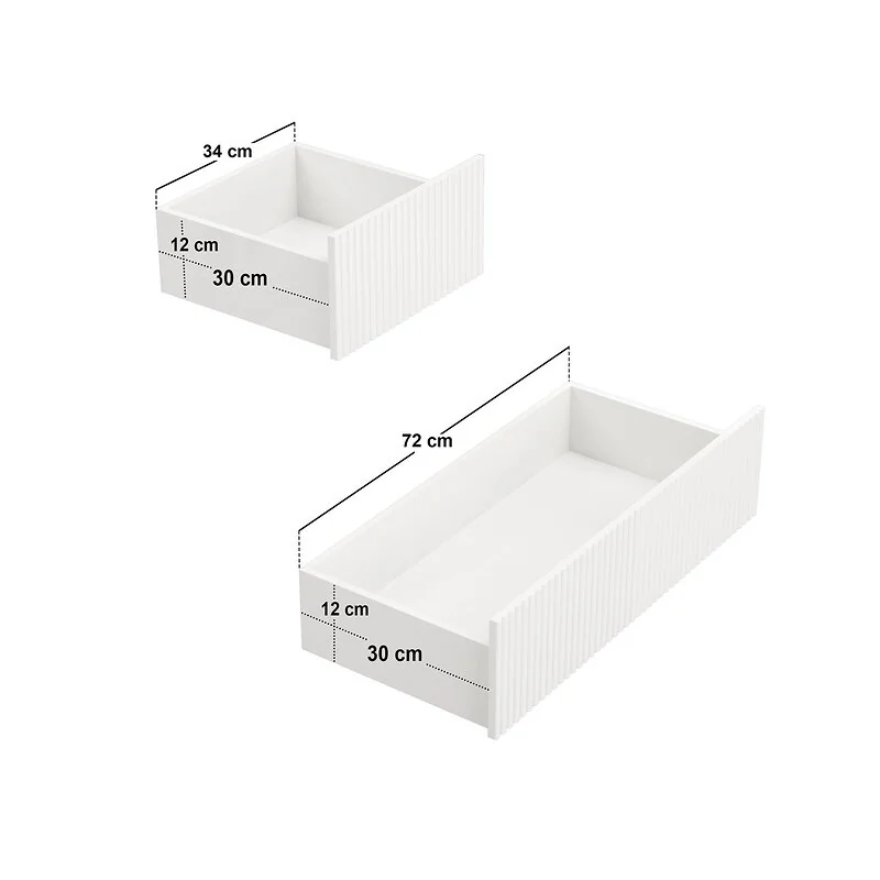 SOLACE+CO Velmor Ribbed Chest of 5 Drawers White image 7